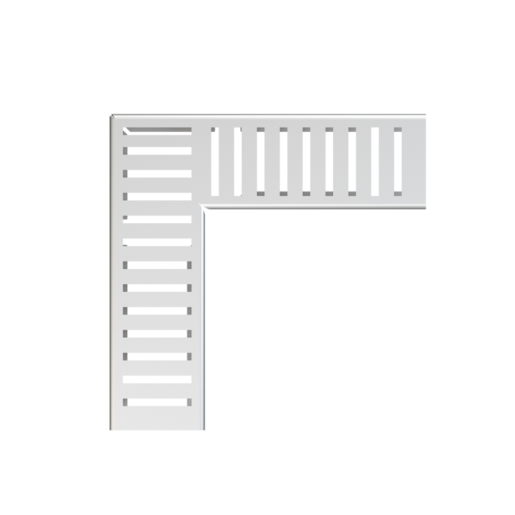 Решетка для дренажного углового желоба 75 мм, нержавеющая сталь Alcadrain ADZ-R302R