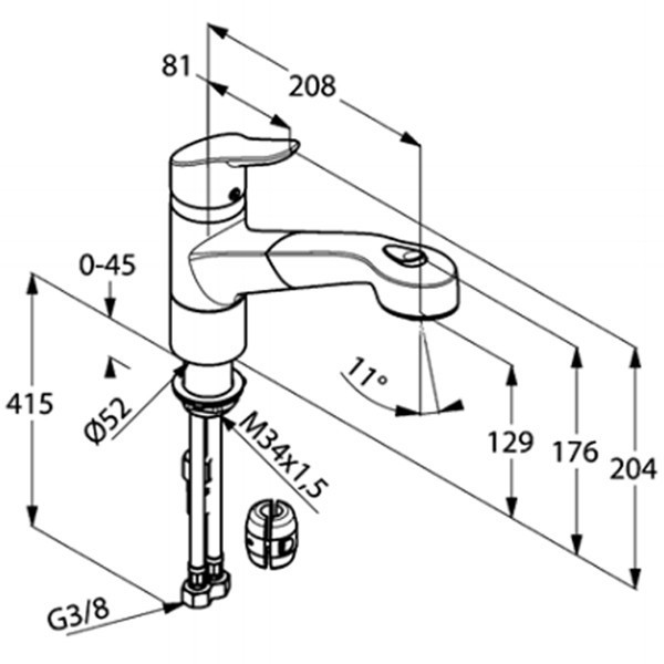 Смеситель для кухни Kludi Objekta 325810575