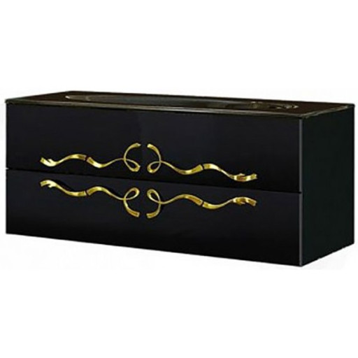 Тумба под раковину Aqwella Clarberg Due amanti 120 подвесная, цвет чёрный