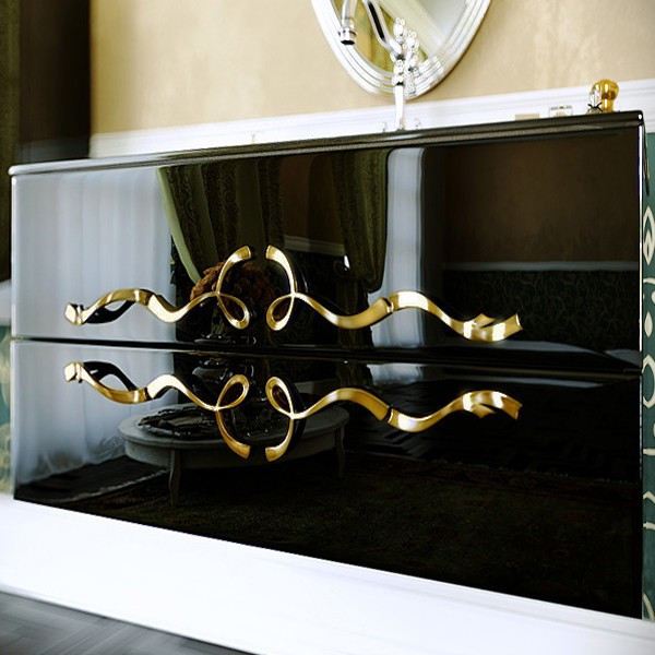 Тумба под раковину Aqwella Clarberg Due amanti 120 подвесная, цвет чёрный