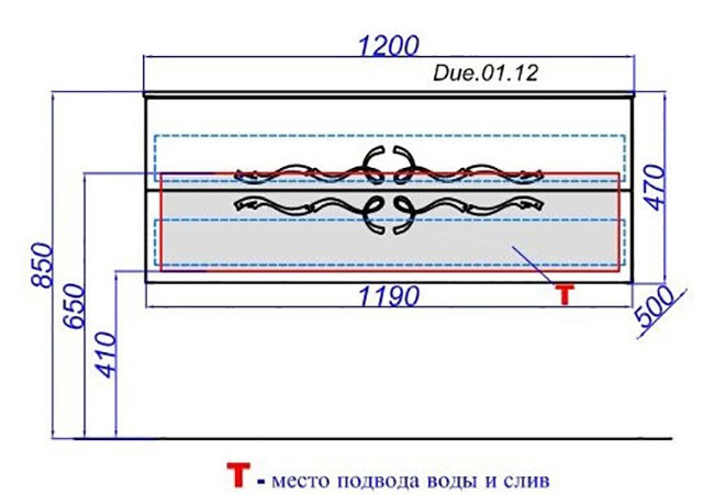 Тумба под раковину Aqwella Clarberg Due amanti 120 подвесная, цвет чёрный