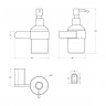 Диспенсер для мыла подвесной Cezares STYLUS-SOIS-V-01