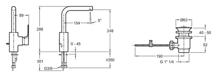 Смеситель для раковины Jacob Delafon Aleo+ E72357-CP