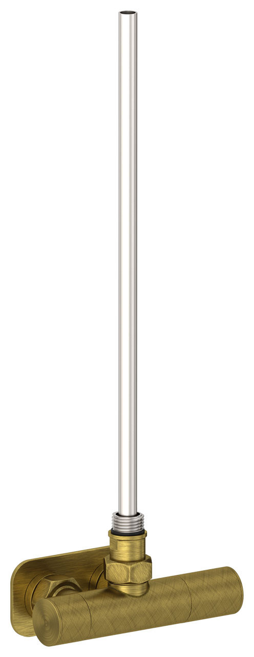 Вентиль 1х1/2&quot; Сунержа угловой маховик-скрытый EU50 правое Состаренная бронза