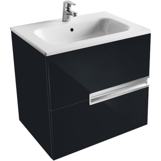 Тумба под раковину Roca Victoria Nord Black Edition 60 подвесная 2 ящика