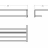 Полка для полотенец настенная ART&MAX CZR-F-8925