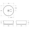 Раковина накладная керамическая BelBagno BB1342H300