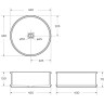 Раковина накладная керамическая круглая BelBagno BB1383