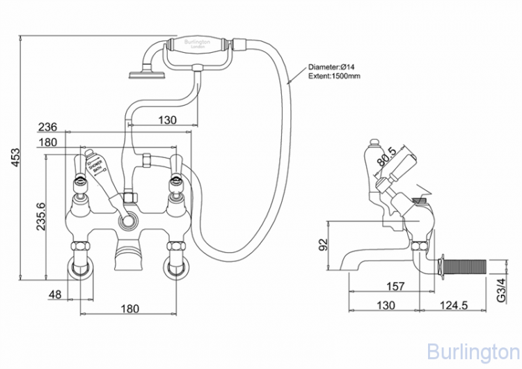 Смеситель для ванны 