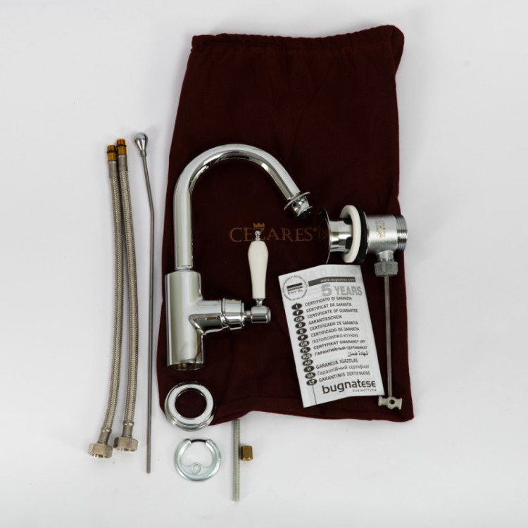 Смеситель для раковины однорычажный с донным клапаном Cezares APHRODITE-LS2-02-Bi