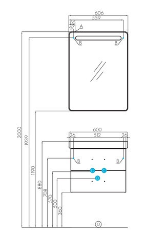 Тумба под раковину Aquaton Америна 60 белый 1A135401AM010