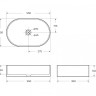 Раковина керамическая накладная, овальная BelBagno BB1048