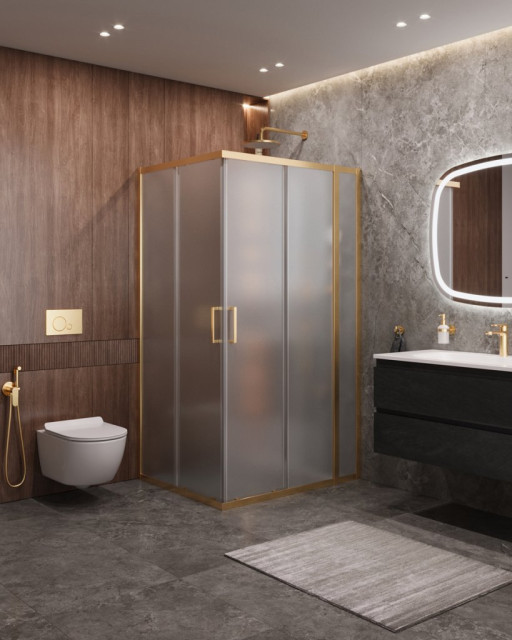 Душевой уголок MOLVENO-AH-21 Cezares MOLVENO-AH-21-80+30-C-Cr-IV