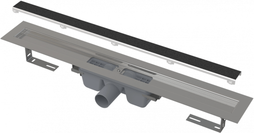 Водоотводящий желоб без порогами с решеткой под кладку плитки Alcadrain APZ15 Marble