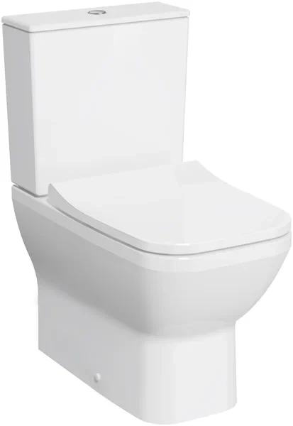 Комплект напольного безободкового унитаза Integra Square Back to Wall, тонкое сиденье микролифт, механизм 3/6 л