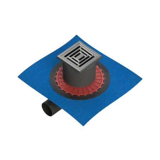 Душевой трап Square 15x15 см, горизонтальный, хром