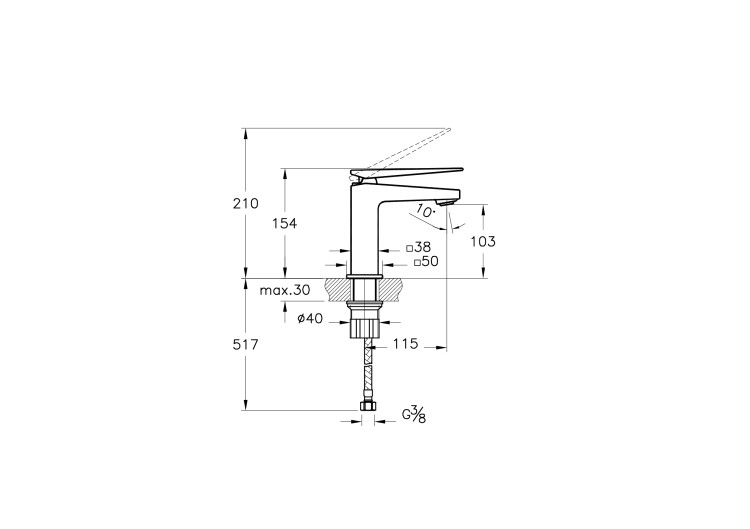 Смеситель Brava для раковины, цвет хром