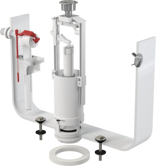 Выпускной комплект со СТОП кнопкой Alcadrain SA2000 1/2&quot; CHROM