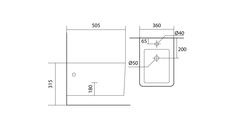 Биде подвесное Aquatek ЛИБРА New AQ0506N-00, 505*360*315 мм, цвет белый