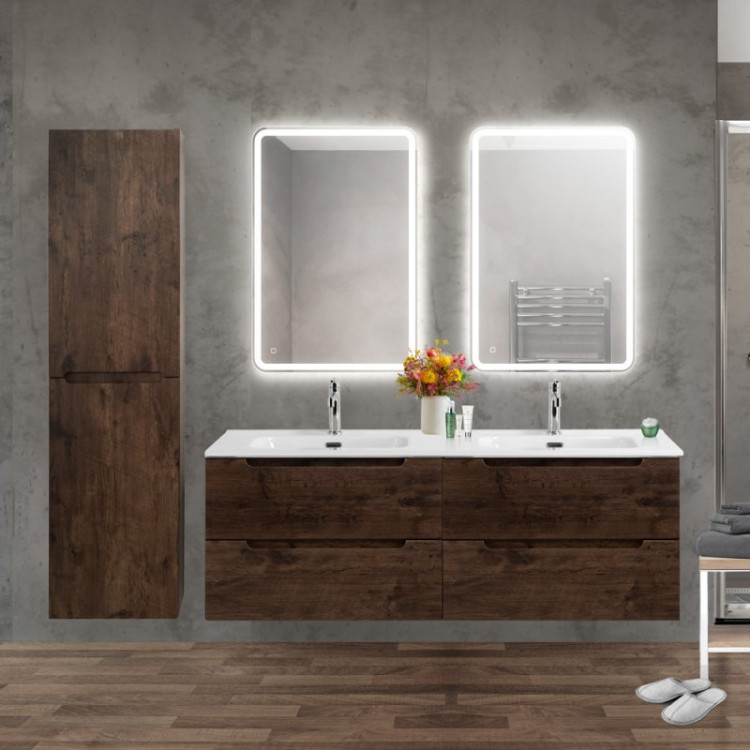 Керамическая раковина с двумя чашами 1210x460x170 BelBagno BB-8099-120-2
