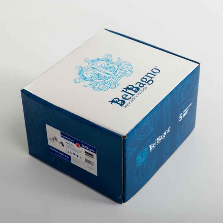 Смеситель для ванны и душа в комплекте с ручным душем, шлангом и держателем Cezares AURORA-VASM-CRM