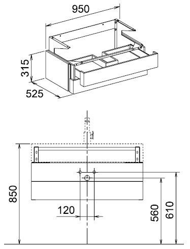 Тумба под раковину Keuco Edition 300  30384 386800