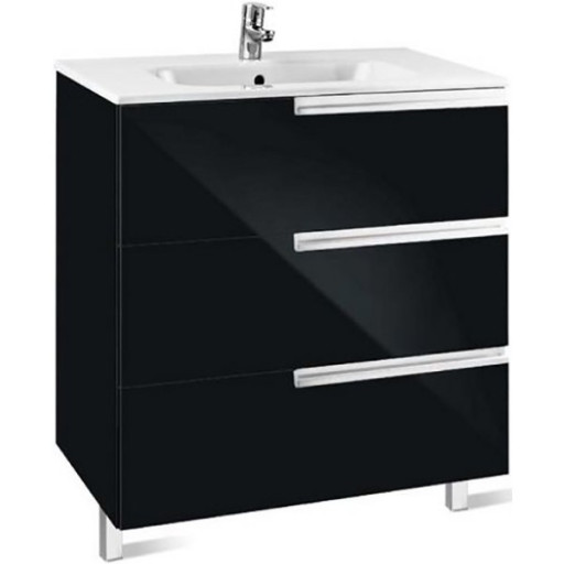 Тумба под раковину Roca Victoria Nord Black Edition 60 подвесная 3 ящика