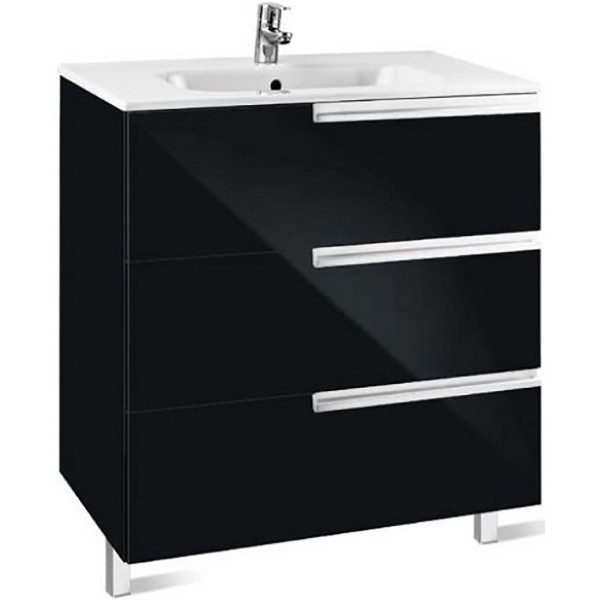 Тумба под раковину Roca Victoria Nord Black Edition 60 подвесная 3 ящика