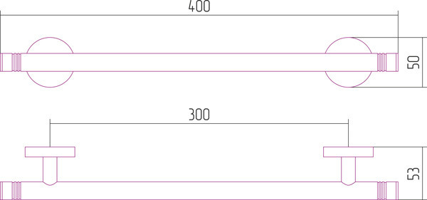 Полотенцедержатель Сунержа КАНЬОН одинарный / L 400 (Золото) Золото