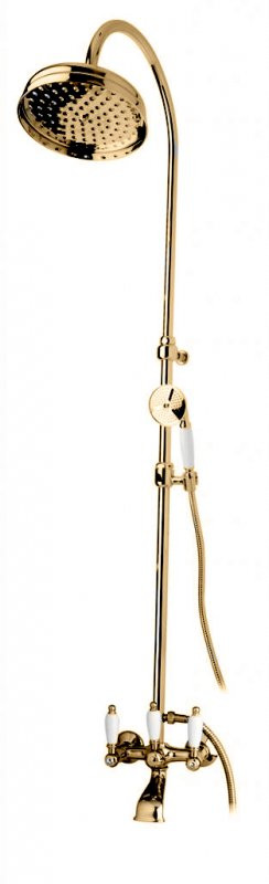 Душевая стойка со смесителем для ванны, верхним и ручным душем Cezares FIRST-CVD-01-Bi