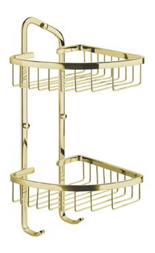 Полка угловая 2-х ярусная подвесная 180х180х410 мм ART&MAX AM-G-8962-Cr