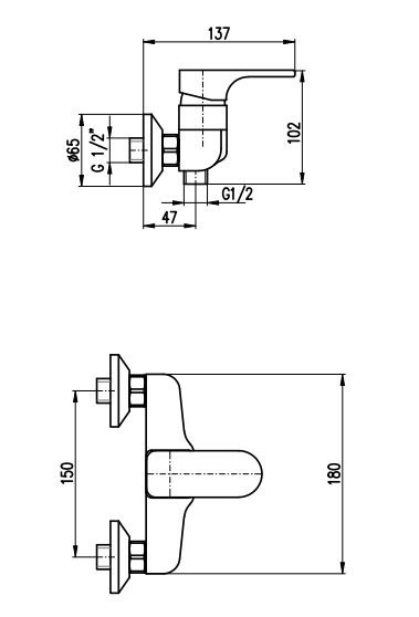 Смеситель Rav Slezak Yukon CB YU180.5CB