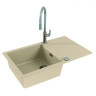 Мойка ALVEUS GRANITAL CADIT 40 TERRA - G22 860 X 500 1X в комплекте с сифоном 1132823,