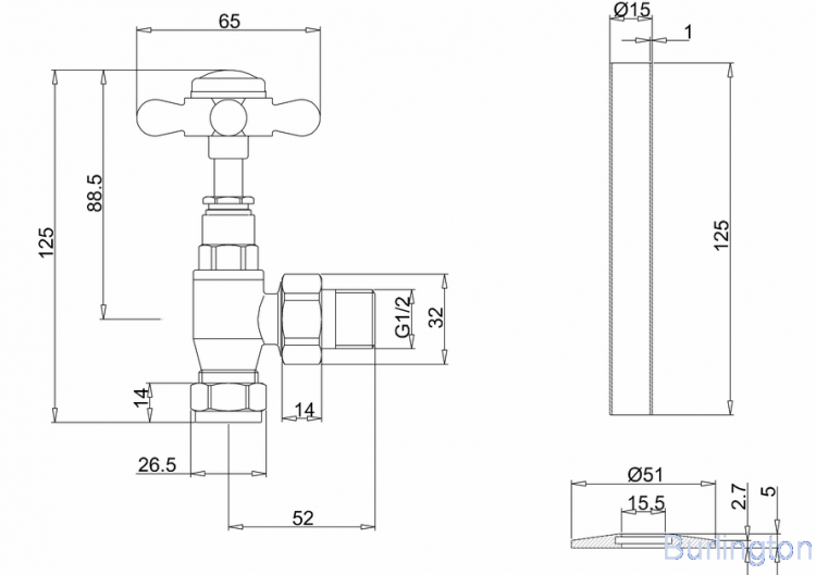 Угловой вентиль [R6 GOL]