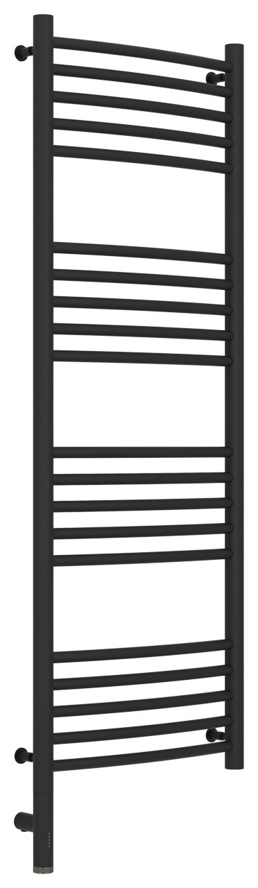 Полотенцесушитель электрический Сунержа Богема 3.0 выгнутая 1200х400 МЭМ левый Тёмный титан муар