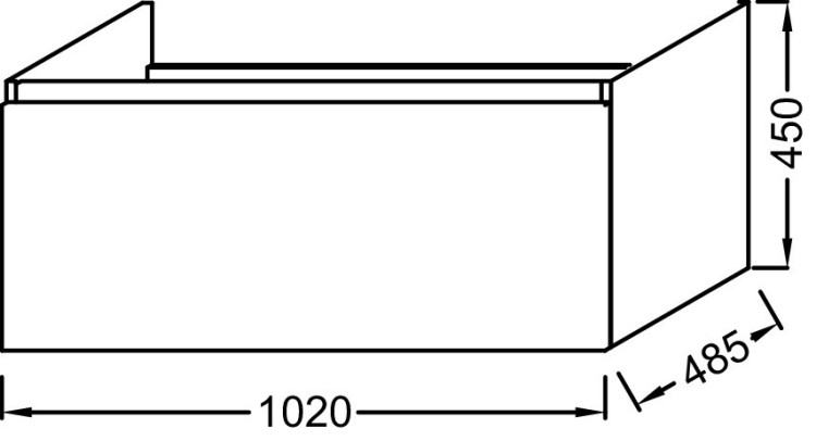 Mебель 100 см для раковины Jacob Delafon ODEON UP EB883-N14