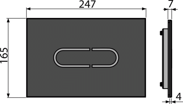 Кнопка управления бесконтактная для скрытых систем инсталляции с подсветкой, стекло-черный Alcadrain NIGHT LIGHT-1