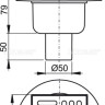 Сливной трап 105×105/50 мм прямой сток, решетка из нержавеющей стали, гидрозатвор комбинированный SMART Alcadrain APV32