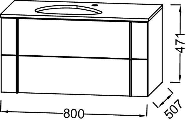 Тумба 80 см для раковины-чаши, белый Jacob Delafon NOUVELLE VAGUE EB3039-N18