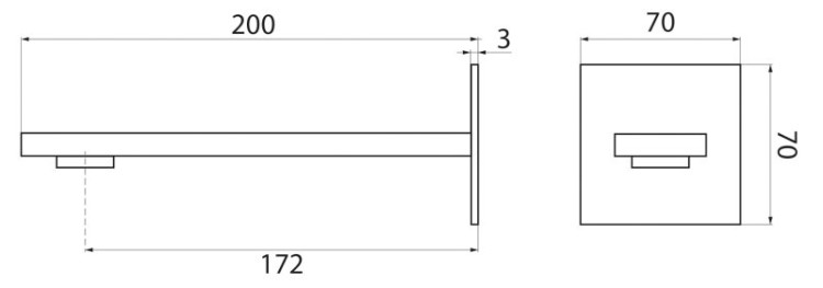 Излив для ванны Cezares UNIKA-SCV-03/24