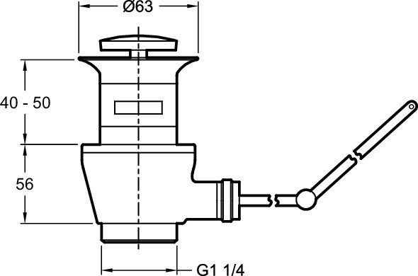 Донный клапан Jacob Delafon ОБЩАЯ КАТЕГОРИЯ E78219-CP