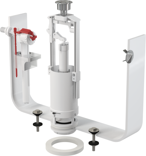 Выпускной комплект со СТОП кнопкой Alcadrain SA2000 3/8&quot; CHROM
