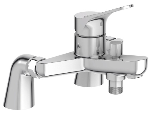 Однорычажный смеситель для ванны/душа на 2 отверстия, устанавливаемый на деку Jacob Delafon BRIVE E75768-CP