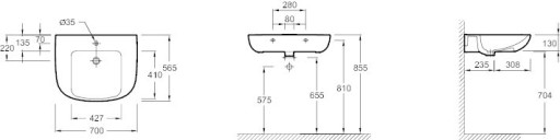 Подвесная раковина без переливного отверстия Jacob Delafon ODEON UPE4495-X5-00