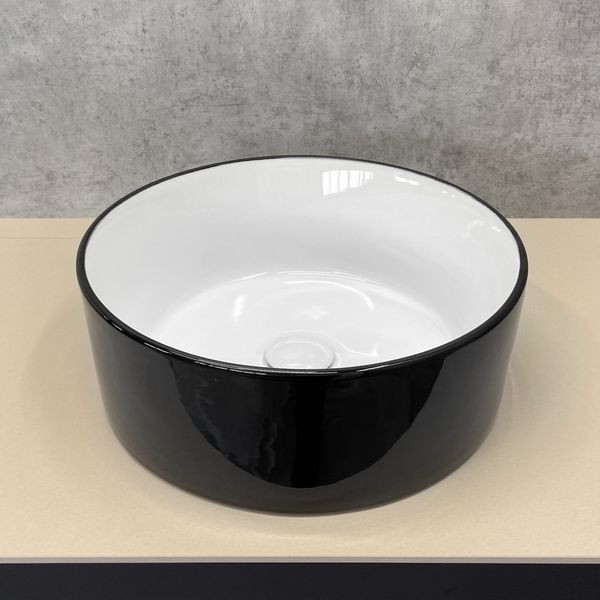 COMFORTY. Раковина 7078ABW черный/белый