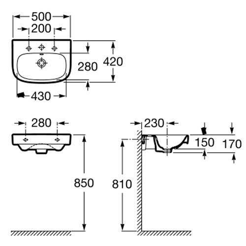Раковина Roca Debba 50 32799600Y