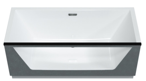 Ванна отдельностоящая 1Marka NEO 170*75 1 стекло (принт бетон)