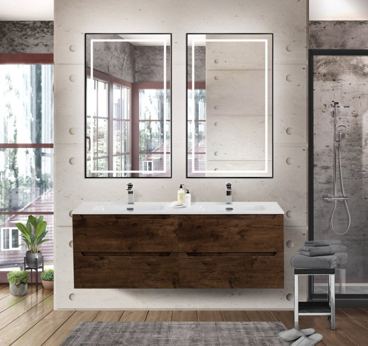 Керамическая раковина с двумя чашами 1210x460x170 BelBagno CZR-8099-120-2