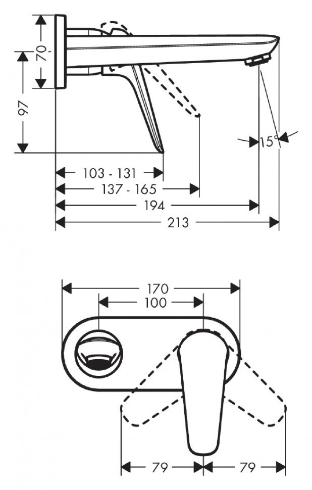 Смеситель для раковины Hansgrohe Novus 71127000