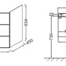 Тумба под раковину Jacob Delafon Rythmik 100 подвесная 3 ящика
